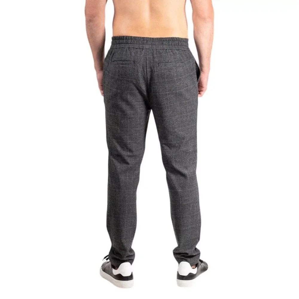 Natori Men XL Charcoal‎ Dogen Glen Plaid Casual Lounge Pants Quiet Luxury Nordic